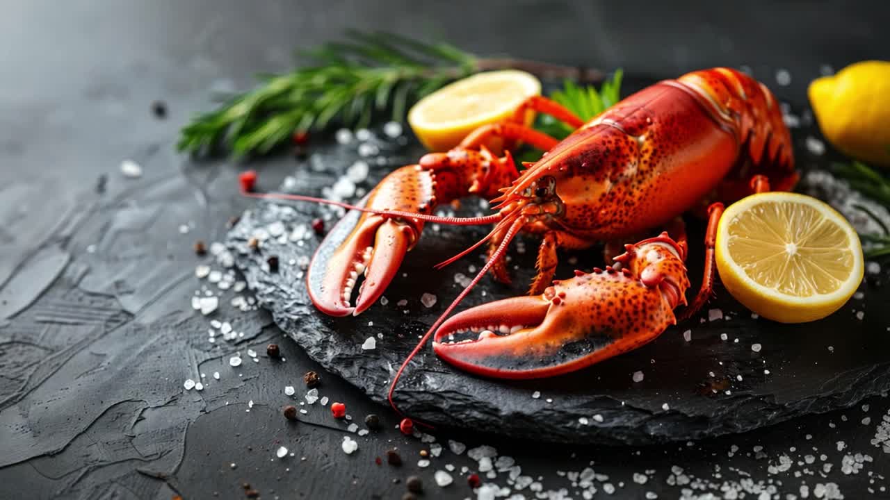 Lobster with lemon and rosemary