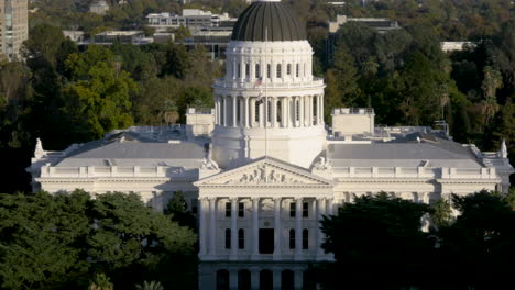 aerial view of the california state capitol building in sacramento