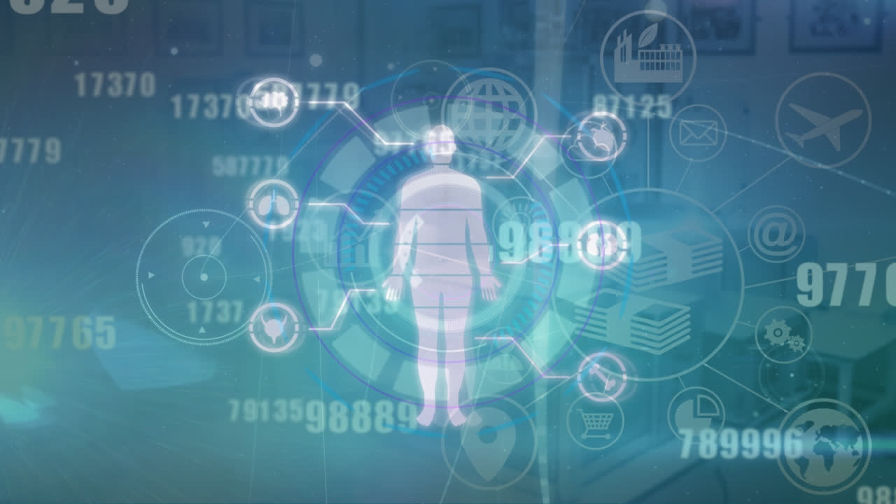 오피스 상의 데이터 처리 애니메이션