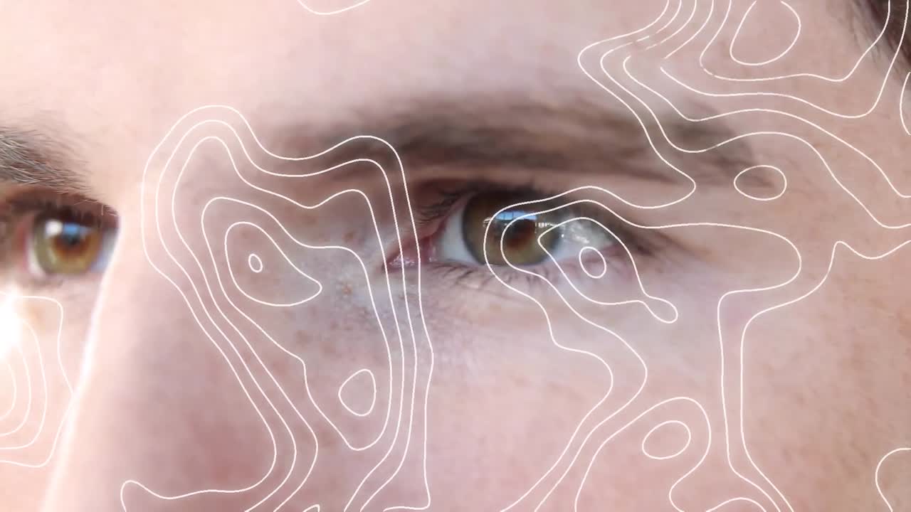 코카시안 사업가 위에 움직이는 모양의 애니메이션