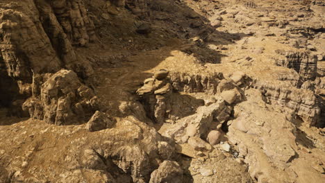 rock formations in a rugged landscape reveal geological history and texture