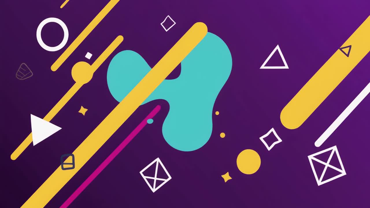 Dynamic Motion Graphics with Colorful Geometric Shapes