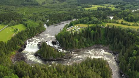 ristafallet waterfall in the western part of jamtland is listed as one of the most beautiful waterfalls in sweden.