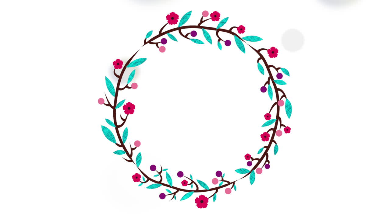 diseño de decoración floral, animación de video hd1080