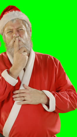 papai noel usando tela digital