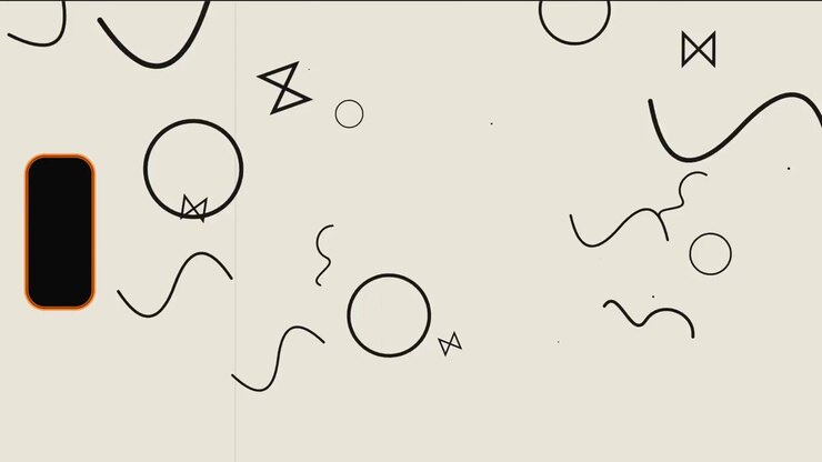 Abstract Minimalist Animation with Moving Geometric Shapes and Lines