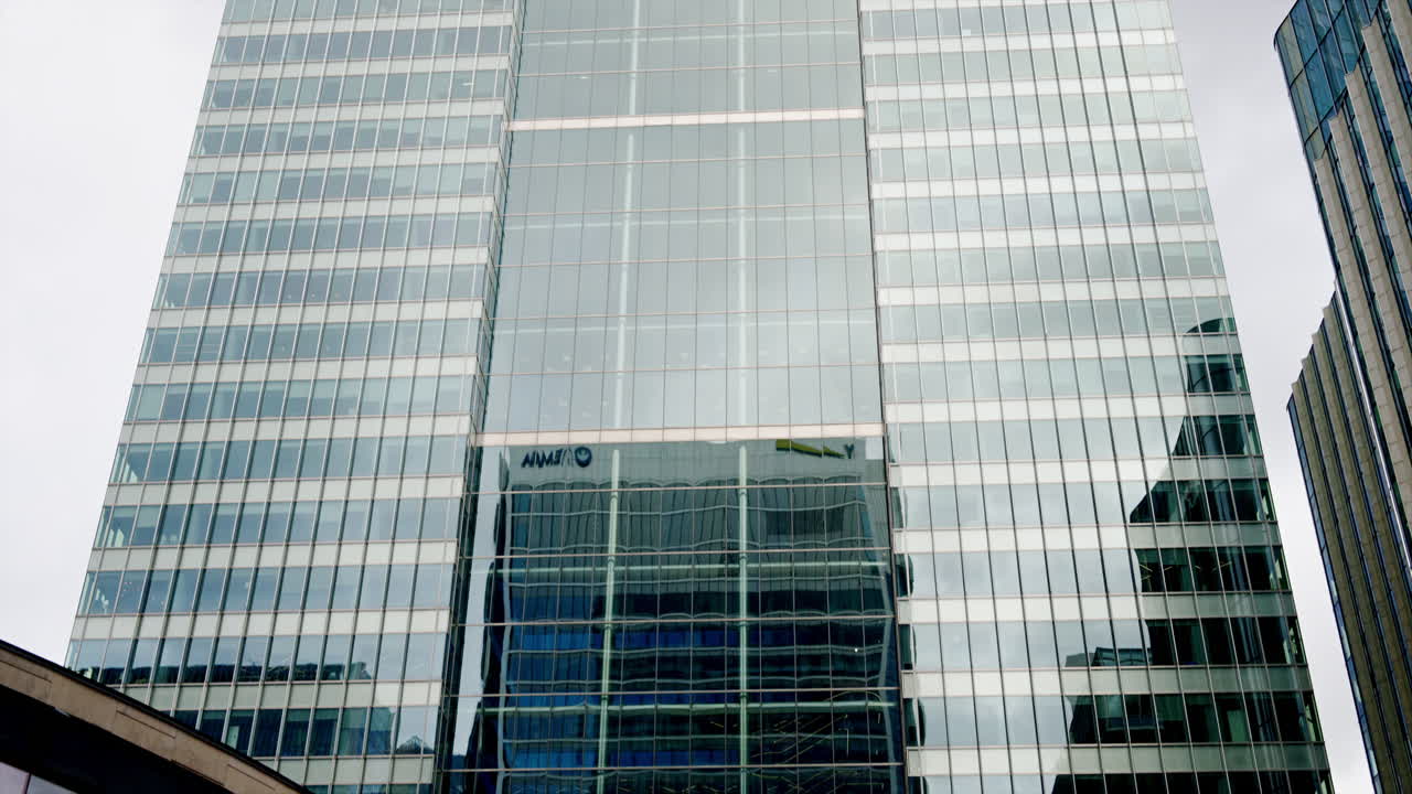 View of a skyscraper in the Canary Wharf district in London, United Kingdom