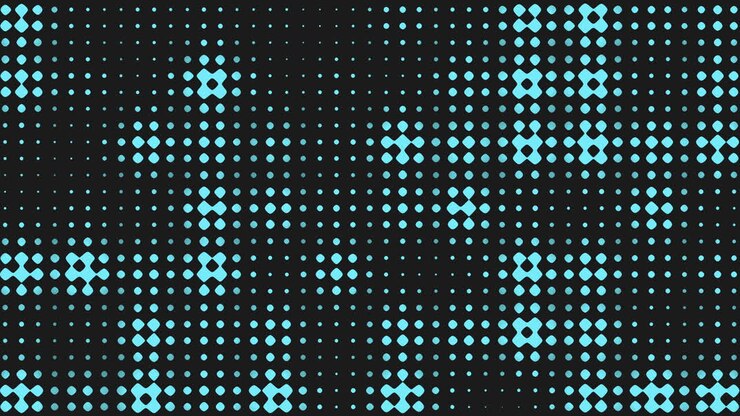 Dynamic blue dot grid pattern modern, minimalist seamless design