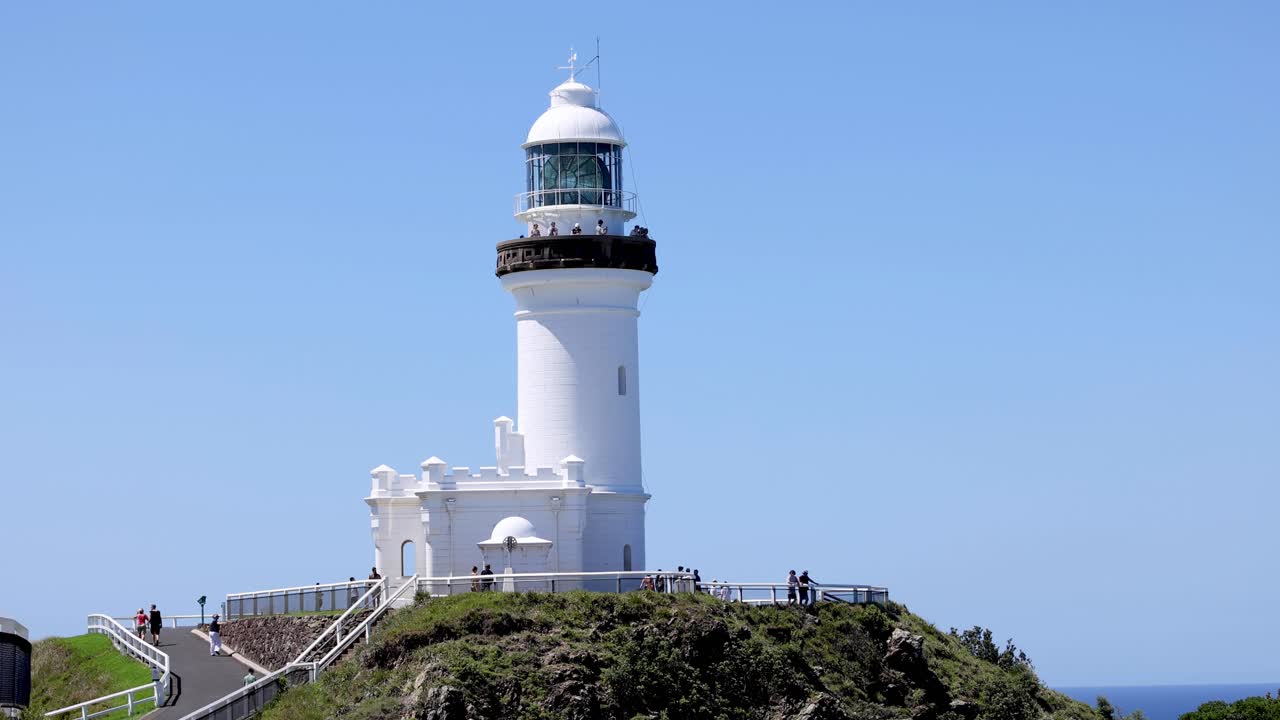 time-lapse de un faro en un día despejado