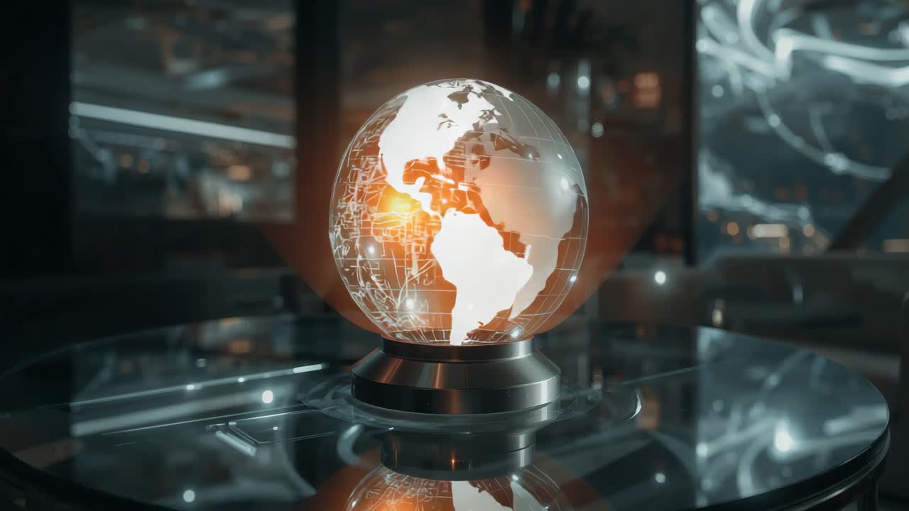 Futuristinen maapallonäyttö