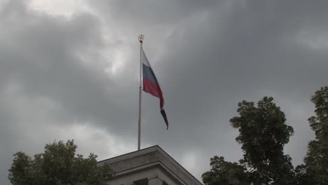 clouds over russian embassy in berlin, germany