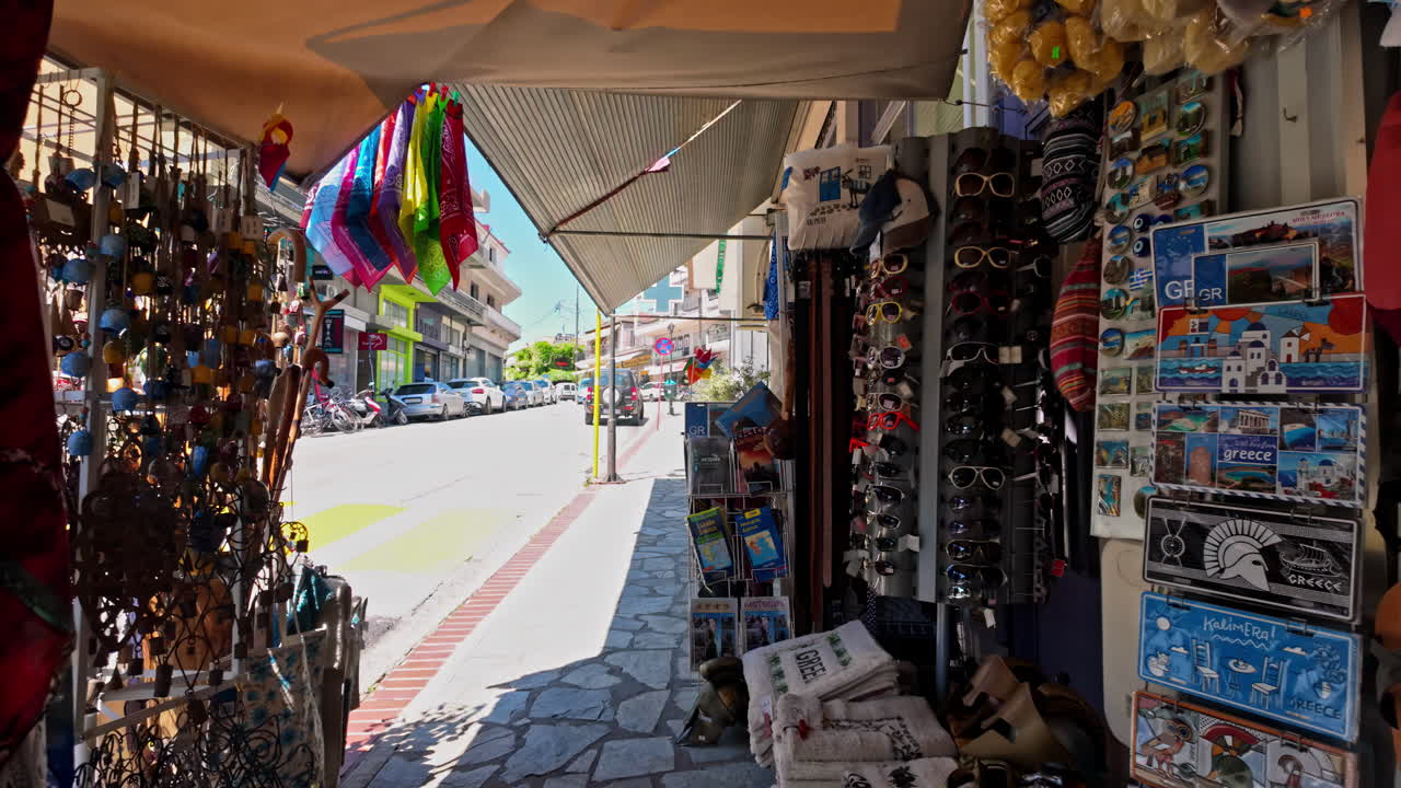 Greek Street Market: Souvenirs and Goods for Sale
