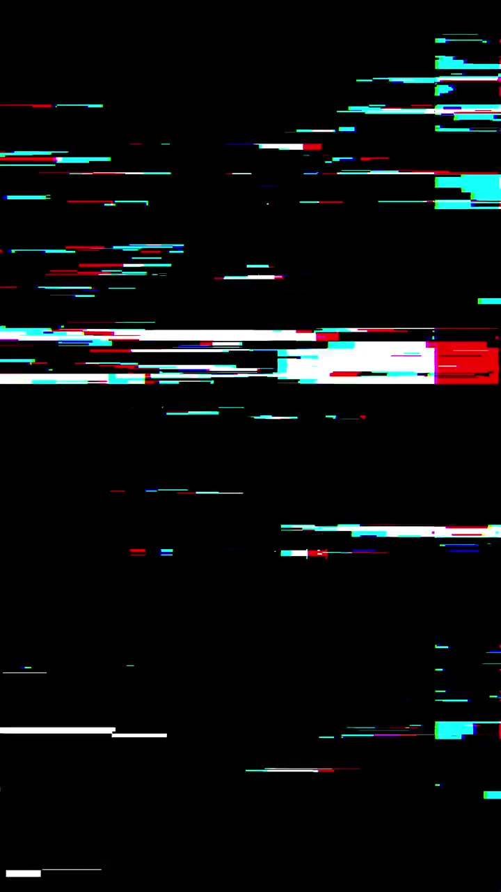 Digital Glitch Effect with Horizontal Distorted Lines
