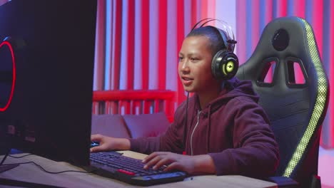 Teen Gamer in Action