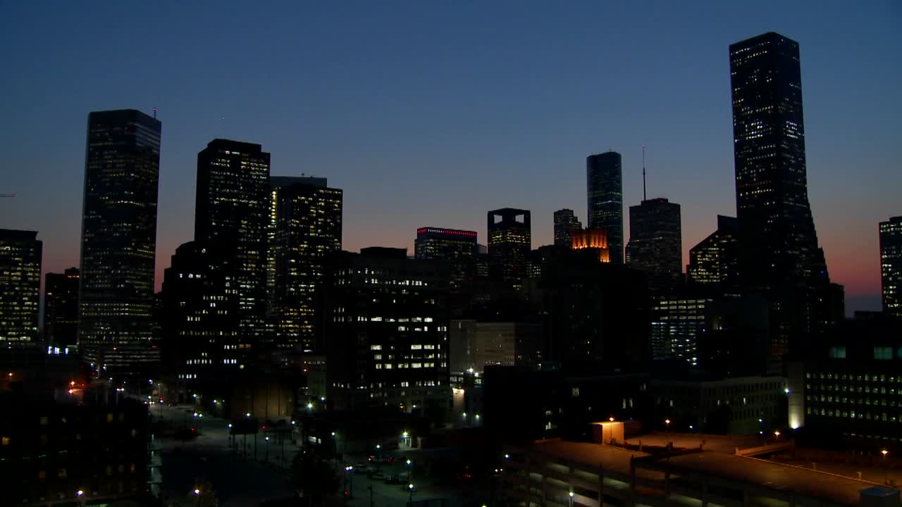 The Houston skyline at dusk 3