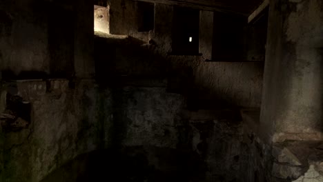 inside a dark old wwi bunker in france