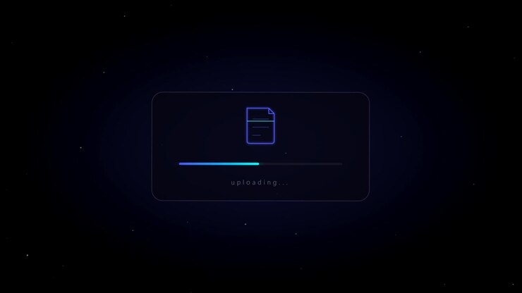 Digital File Uploading Progress Bar Animation