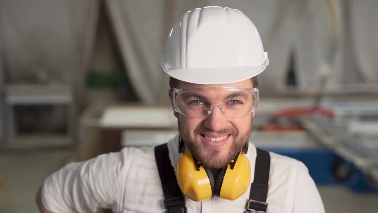 joven apuesto mirando a la cámara y sonriendo