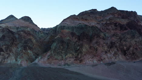 overlooking artist's drive in death valley, national park