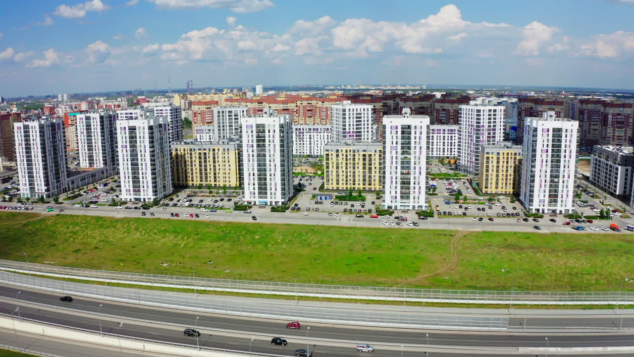 현대적 인 주거 단지 의 공중 사진