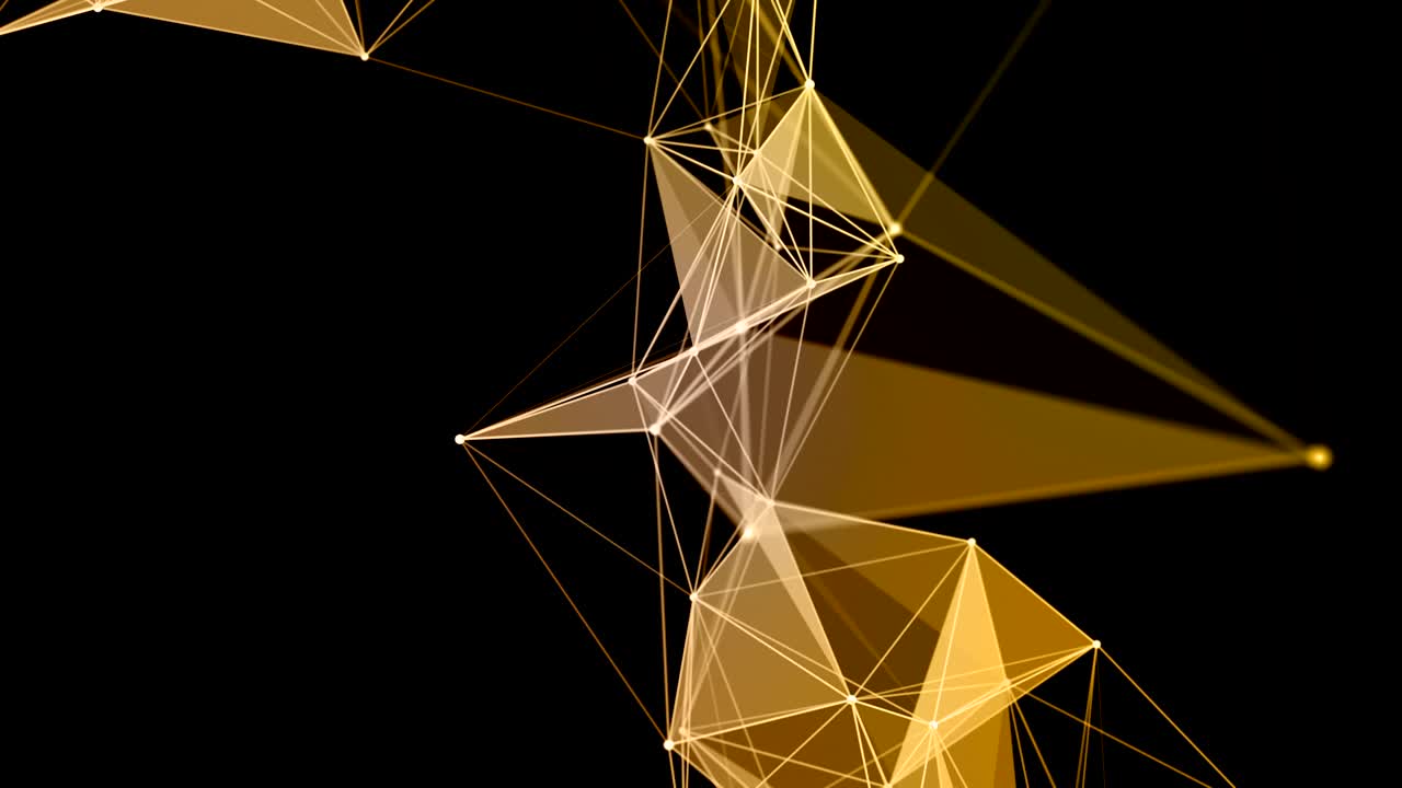 스로모션에서 반이는 삼각형과 함께 미래의 플렉서스 애니메이션, 4096x2304 루프 4k