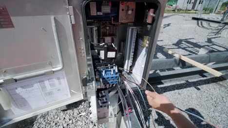 construcción de una subestación de transformadores