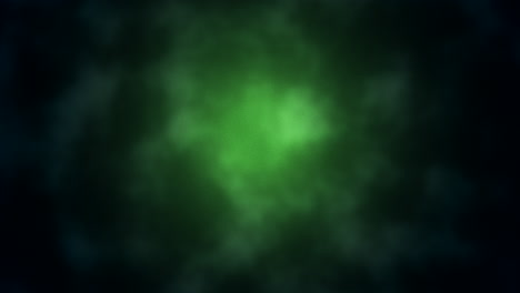 green deep cloud in in dark space