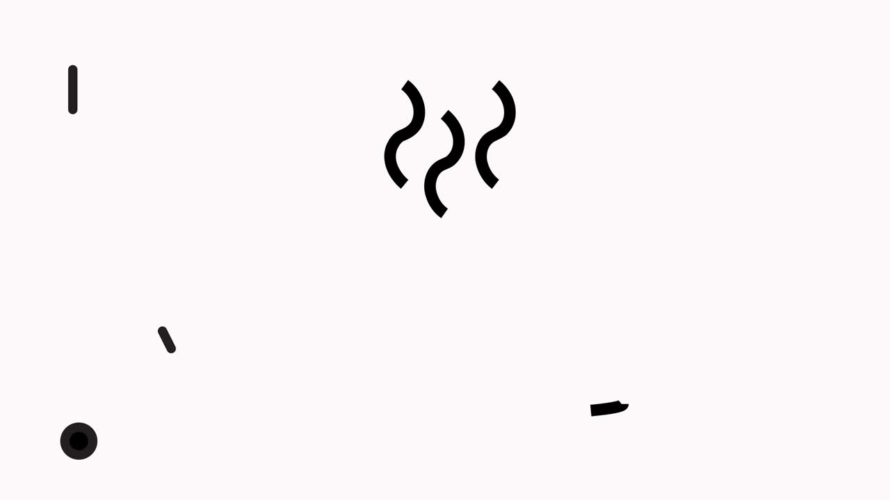 커피 컵 라인 아이콘 애니메이션과 알파