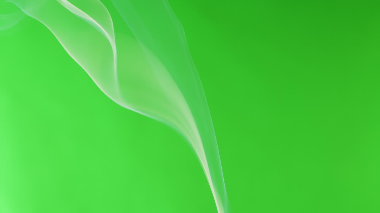 White Smoke on a Green Background