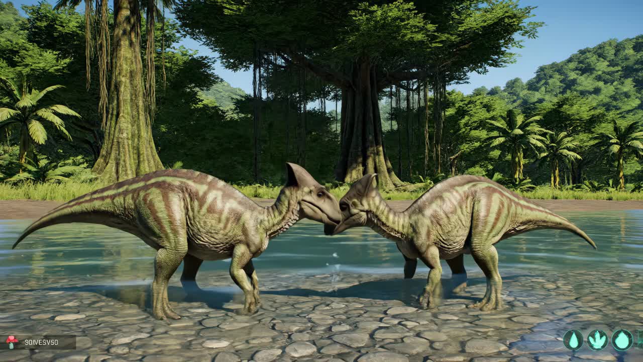 Parasaurolophus in its natural habitat