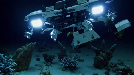 Underwater Robot Exploring Coral Reef