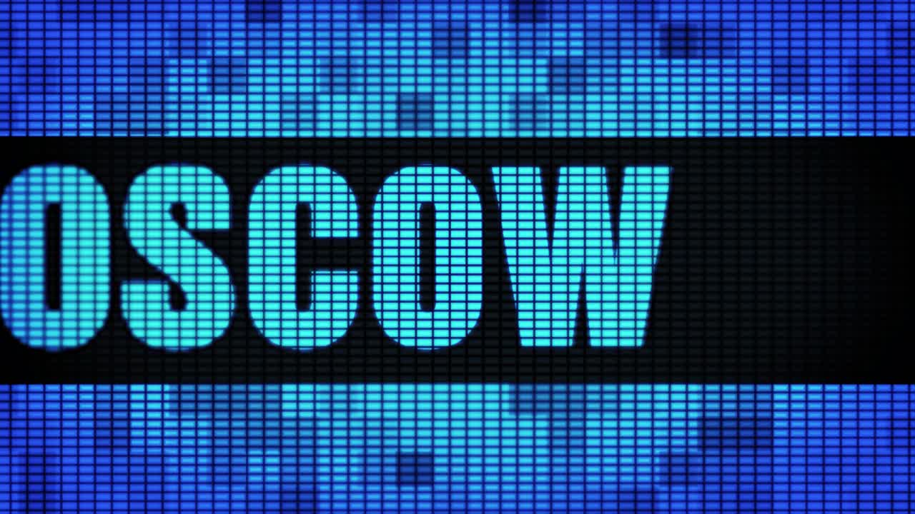 Now Most, Moscow on a digital display