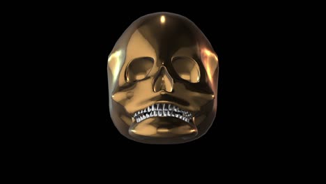 skull of crazy moving gold