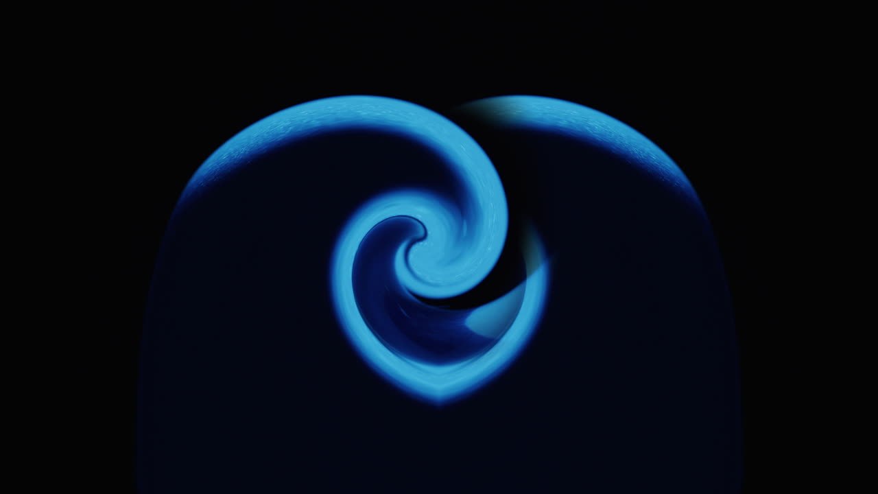 Abstract Blue Spiral Heart