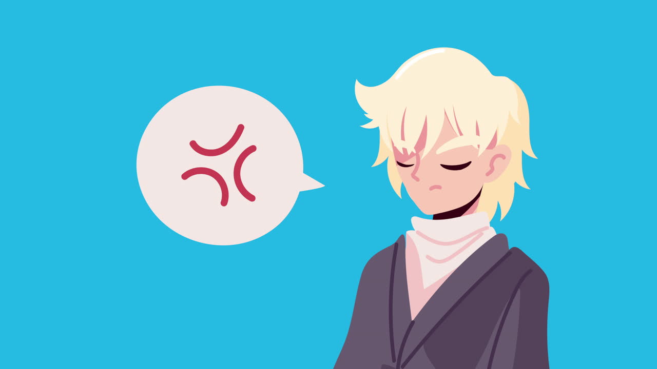 분노한 애니메이션 소년