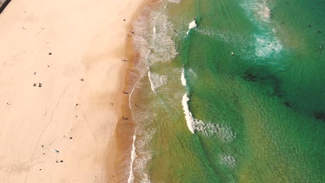 aerial shot of waves at bondi beach