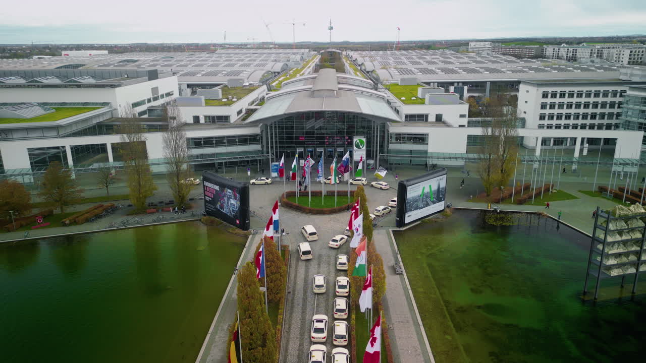 Aerial view of Munich Trade Fair Center