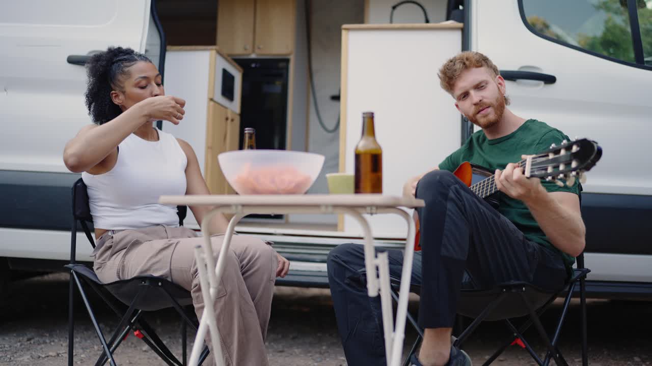 People enjoying van life