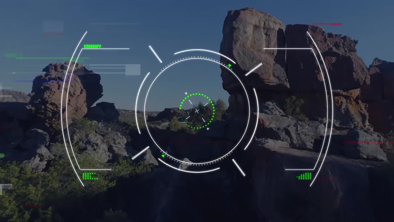animación del alcance de la exploración sobre el paisaje