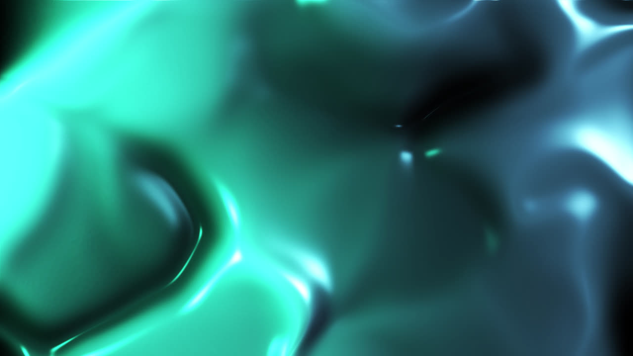 Sfondo astratto di superficie liquida che scorre in tonalità verde acqua e blu