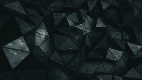 loop sin costuras de malla de poli baja brillante en capas animación de renderización 3d