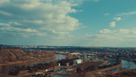 time lapse of waste water treatment plant in prague