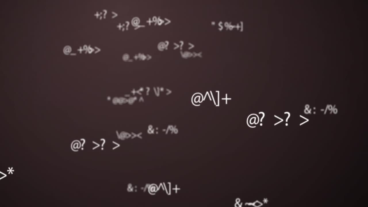 アニメーションを変更する複数の白いシンボル ⁇