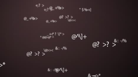 Multiple white symbols changing animation.