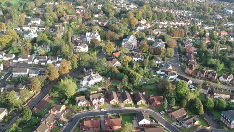 Aerial-view-of-Woolton-area-situated-in-south-of-Liverpool-UK