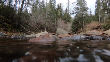 water flowing over rocks in a river