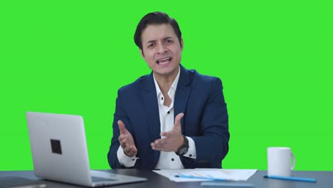 Angry-Indian-manager-shouting-on-someone-Green-screen