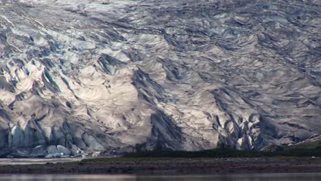 close shot of a big glacier in glacier bay national park alaska