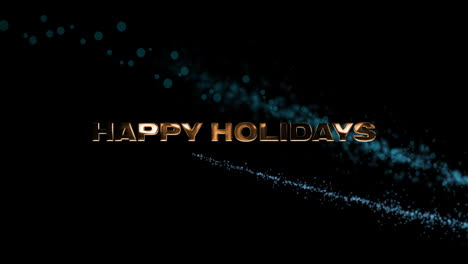 Animation-of-happy-holidays-text-over-glowing-lights-on-black-background