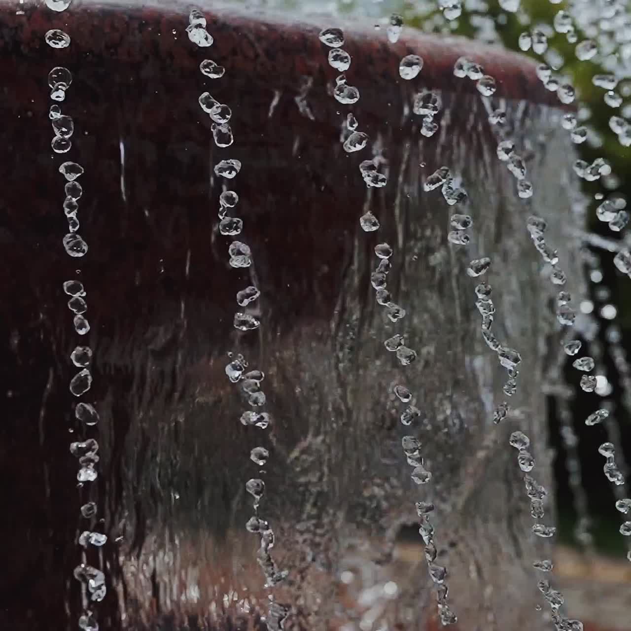 Streams of fountain close up
